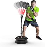 MaxxMMA Advanced Adjustable Speed Punching Bag with Stand, Cobra Reflex Training Bag, Height Adjustable, Including 2 Balls, Speed Control Rod, Boxing Gloves