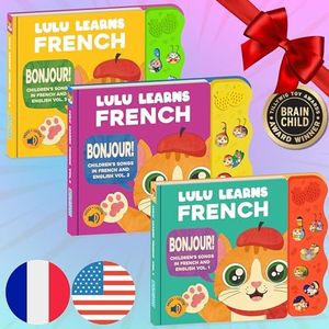 Bundle Deal - Musical Baby Book in French, French Baby Toys & Bilingual Toys, Interactive Books for Toddlers 1-3, Kids, Children, Girls, Boys & Babies