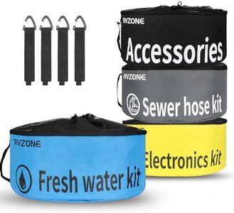 RVZONE RV Hose Storage Bag, RV Sewer Hose Storage 4 Packs Waterproof Camper Accessories RV Equipment Storage Utility Bag for Sewer Hoses, Fresh Water Hoses, Electrical Cords and RV Accessories