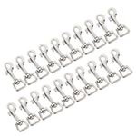 Sparkfire 20pcs Swivel Snap Hooks for Dog Leash Collar Linking, Heavy Duty Stainless Steel Metal Buckle Trigger Clip- for Purse Making, Spring Pet Buckle, Keychain, Handmade Crafts DIY Project