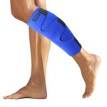 ROXOFIT Calf Brace for Torn Calf Muscle and Shin Splint Pain Relief - Adjustable Neoprene Compression Support Wrap for Lower Tibia Leg Injury, Strain, Tear - Runners Sleeve for Men and Women