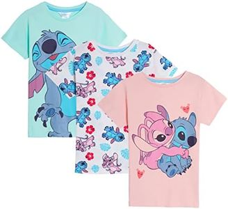 Disney Confezione da 3 magliette estive a maniche corte con angelo di Lilo e Stitch, Multi, 13 anni