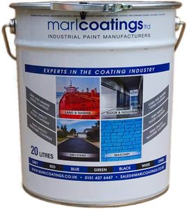 Marlcoatings Polyurethane Concrete Floor Paint, 20L Mid Grey Semi-Gloss – Heavy Duty Industrial