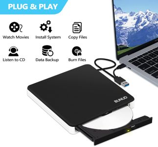USB 3.0 External CD DVD Drive – Portable Optical Disc Reader