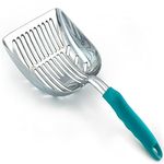 DuraScoop® Premium Multicat Cat Litter Scoop | Solid Metal | Litter Box Tray Pan Sifter