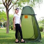 Doliva Instant Setup Camping, Hiking and Picnic Toilet Tent Flexible Steel Full Privacy Cloth Changing Tent with Carry Bag for One Person Multicolor