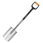 Fiskars Xact Edging & Planting Spade Medium, Length: 108 cm, Steel blade/fibreglass reinforced plastic handle, Black/Orange, Size: M, 1003682