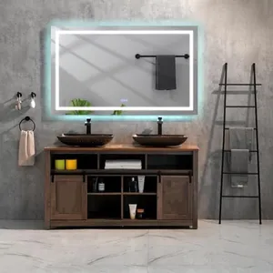 LED Bathroom Mirror, 72x30 Inch Vanity Mirror with Anti Fog Function, Smart Touch, Frameless Dimmable Wall Mounted Makeup Mirror for Home Farmhouse, White