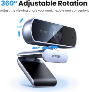 UGREEN 1080P USB Webcam – Full HD Video, Plug and Play