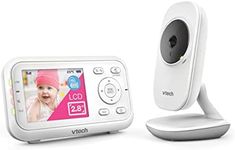 VTech VM3250 Video Baby Monitor with Camera,300m Long Range, Baby Monitor with 2.8"LCD Screen,Up to 19-hr Video Streaming,Night Vision,Secured Transmission,Temperature Sensor,Soothing Sounds,2X Zoom