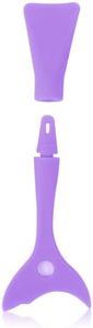 Gleva 4 in 1 Mascara Guard Upper Lower Eye Eyeliner Tape Lash Mascara Guard, Resusable Silicone Eyeshadow Eyebrow Stencils, Multifunction Eyeliner Tool for Beginner (Purple)