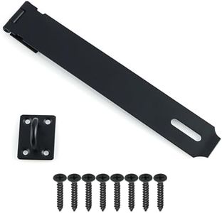 Alise MS9B-10C 10-Inch Padlock Hasp Door Clasp Gate Lock Latch,SUS 304 Stainless Steel Matte Black Finish