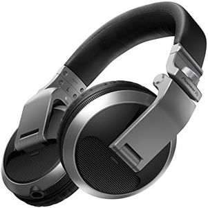 Pioneer DJ HDJ-X5-S - Closed-Back Circumaural DJ Headphones with 40mm Drivers, with 5Hz-30kHz Frequency Range, Detachable Cable, and Carry Pouch - Silver