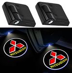 2Pcs for Mitsubishi Car Door Lights Logo Projector, Universal Wireless Car Door Led Projector Lights, Upgraded Car Door Welcome Logo Projector Lights for Mitsubishi All Car Models