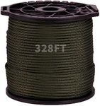 Ligebul Paracord Rope, 100M/328FT, 4mm, 9 Strand Parachute Spool Cord Nylon Paracord Rope for Camping Hammock Clothslie Hiking Fishing Survival (Green)