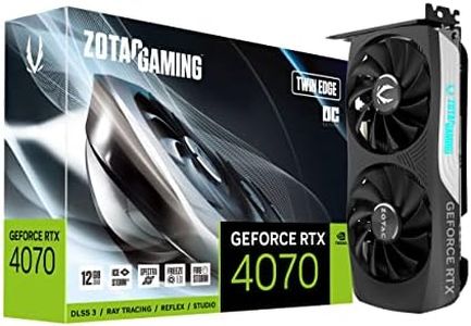 ZOTAC Gaming GeForce RTX 4070 Twin Edge OC DLSS 3 12GB GDDR6X 192-bit 21 Gbps PCIE 4.0 Compact Gaming Graphics Card, IceStorm 2.0 Advanced Cooling, Spectra RGB Lighting, ZT-D40700H-10M