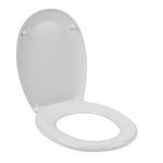 Beldray LA030252UFEU7 Antibac Soft Close Toilet Seat - Treated with Silver Phosphate to Prevent Bacteria, 18 Inch, Easy Clean, Duroplastic, Zinc Alloy Hinges, Standard Size Toilet Seat 37 x 43cm