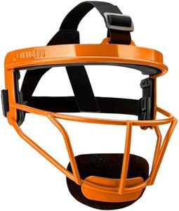 Dinictis Softball Face Mask, Lightweight, Comfortable, with Wide Field Vision, Durable and Safe Face Guards, Premium Protective Softball Fielder's Mask-Vibrant Orange-Child(S)