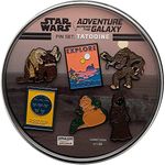 STAR WARS Tatooine Metal-based and Enamel 6 Lapel Pin Set Comes in an Officially Licensed 16cm Circular Window Box with Back Support. (Amazon Exclusive)