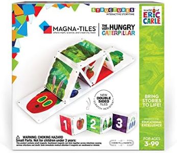 CreateOn Magna-Tiles The Very Hungry Caterpillar Toys, Magnetic Building Toys from The World of Eric Carle Books, Educational Magnetic Tiles Toys for Ages 3+, 16 Pieces