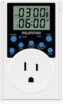 Timer Outlet, Nearpow Multifunctional Infinite Cycle Programmable Plug-in Digital Timer Switch with 3-Prong Outlet for Appliances, Energy-Saving Timer, 15A/1800W