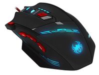 DLAND ZELOTES T90 Professional 9200 DPI High Precision USB Wired Gaming Mouse,With 7 kinds modes of LED Light, Weight Tuning Set Compatible with Windows 7, 8, XP, and so on.