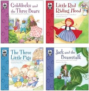 Carson Dellosa Keepsake Stories Classic Fairy Tale Books for Children Book Set, The Three Little Pigs, Little Red Riding Hood, Goldilocks, Jack and The Beanstalk Classic Children's Books