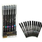 Camin Erasable galaxy themed gel pens, Zodiac Constellation Gel Pens, 0.5mm Blue Ink, Galaxy Star Design (Erasable Gel Pen, 12, count)