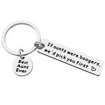 Best Aunt Ever Keychain for women, Aunt Gift Jewelry for Special Aunt Auntie Aunty Gift From Niece and Nephew Gifts for Aunt Birthday Christmas Thanksgiving Mother's Day Gifts Key Ring Chain