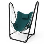 Hammock Chair with Stand,Heavy-Duty Hanging Chair with Stand, for Indoor Outdoor,Sturdy Swing Chair with Stand Max Load 350 pounds…… (Green)