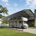 PHI VILLA 14x35 ft RV Carport, Metal Carports Canopy Heavy Duty Car Port Portable Garage with Galvanized Steel Roof Multi-Use Shelter, Sturdy Car Ports for RVS, Cars, Boats and Tractors