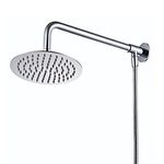 Hiendure®Wall Mount 8 inch Rainfall Round Shower Head with Shower Arm Shower Hose Stainless Steel Chrome Finished