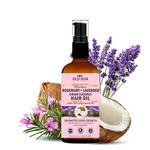 OLDGOA Rosemary Lavender Hair Oil for Healthy Hair, Scalp, Hair Roots | Cold Pressed natural Oils to Control Hair Fall | Strengthens Hair | Stimulates New Hair Growth | Healthy Nourished Hair 30ML