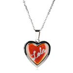 Stands Out, Supplying Outstanding Gifts Lola Girls Personalised Name Heart Shaped Mood Locket Pendant Kids Necklace