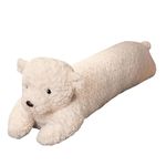 FEEZUSH Bear Plush Pillow - Bear Stuffed Animal - 47 inch Bear Long Plush Pillow - Birthday Christmas Valentine’s Day Gift for Kids Boys Girls (White)