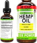 Super Natural Goods Hemp Oil - USA Made - Maximum Strength Natural Hemp Seed Oil for Relief & Relaxation - Vegan, Sugar Free, Additive Free - 4oz