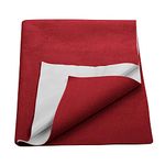 Trance Home Linen Fleece Waterproof Breathable Non Toxic Bed Protector Dry Sheet (Maroon, King size)