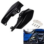 ANONEMOTO Glossy Black Mid Frame Air Deflector, Heat Shield Deflector Compatible for Harley Davidson Touring 2009-2022 Road Glide Street Glide Road King Electra Glide Freewheeler FLRT FLHTK