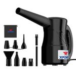 XPOWER Cyber Duster Electric Air Duster for Dusting Drying Inflating Blowing Car Detailing Computer Maintenance Leaf Blowing High Performance Motor Eco-Friendly (Black, A-2S)