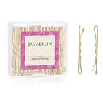 JASVERLIN Bobby Pins Blonde Hair Gold Hair Pins Decorative Premium Secure Firm Hold Hairpins Clips Bulk for Women Long Thick Hair Accessories 2 inch 100pcs