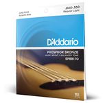 D'Addario Acoustic Bass Guitar Strings - Acoustic Bass Strings - Phosphor Bronze - EPBB170 - Acoustic Bass Guitar 4 String Set - ‎45-100 Gauge - 1 Pack