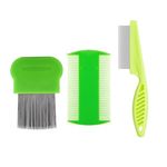 Lice Comb, 3 Pcs Lice Combs, Double Sided Lice Combs, Stainless Steel Tooth Comb, Lice Removal Combs