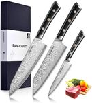 SANDEWILY Kitchen Chef Knife Set 3P