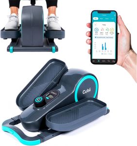 Cubii Go Under Desk Elliptical Trainer – Aqua, LCD Tracker, Adjustable Resistance