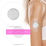 Freestyle Libre Sensor Covers 40Pack Waterproof Libre 1 2 3 Sensor Patches-Transparent CGM Patches Without Glue in The Center-Enlite-Guardian-Freestyle Libre 14 Day Sensor Patches