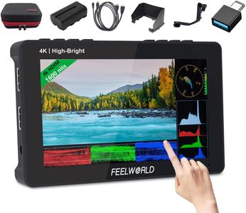 FEELWORLD F6 Pro +Battery +Charger+Carry Case 5.5 Inch 4K HDMI 1600nits Touchscreen DSLR Camera Field Monitor with 3D LUT F970 External Kit Install in Out Type-c Input