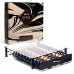 Peak Coffee Capsule Storage Drawer Tray for 60 Nespresso Original Pods | Pod Holder Box, Organiser & Machine Stand with Tempered Glass Top | Smooth Drawer Action