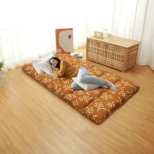 GarveeHome Japanese Futon Mattress, Twin Size Futon Floor Mattress Japanese Style Floral Pattern Mattress for Floor, Tatami Mat, Sleeping Mattress Pad for Camping Travel, Bouquet