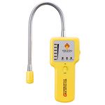 Natural Techamor Y201 - Methane Propane Combustible Gas Leak Sniffer Detector with Sound Light Alarm - Portable Gas Sensor Tester