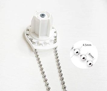 Luanxu 4.5 mm Stainless Steel Roller Blind Chain with 5 Connectors, Fix or Replace for Broken Roller Blind Curtain Chain, Great Pulling Force & Rustproof (#10, 3 Meters)